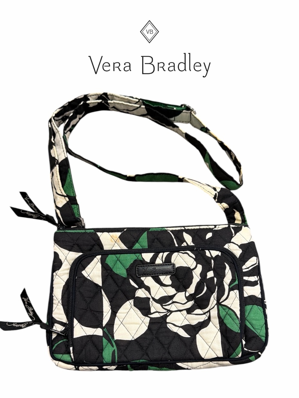 Vera‎ Bradley Triple Zipper Imperial Rose Hipster